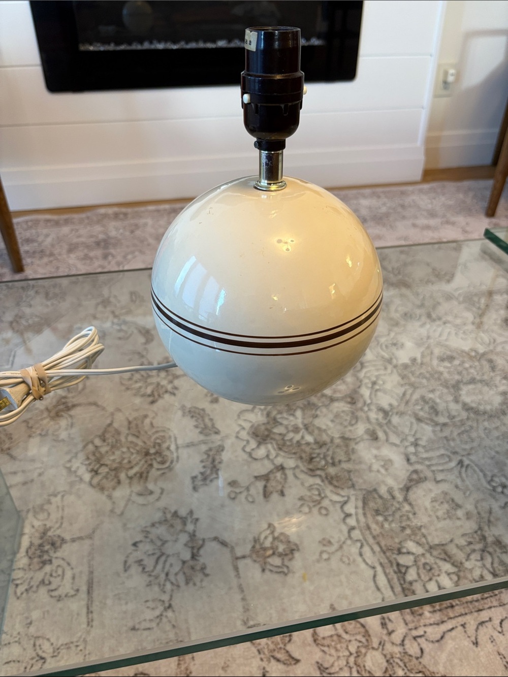 MCM Martha Ceramics Canada Handmade Orb Lamp Base